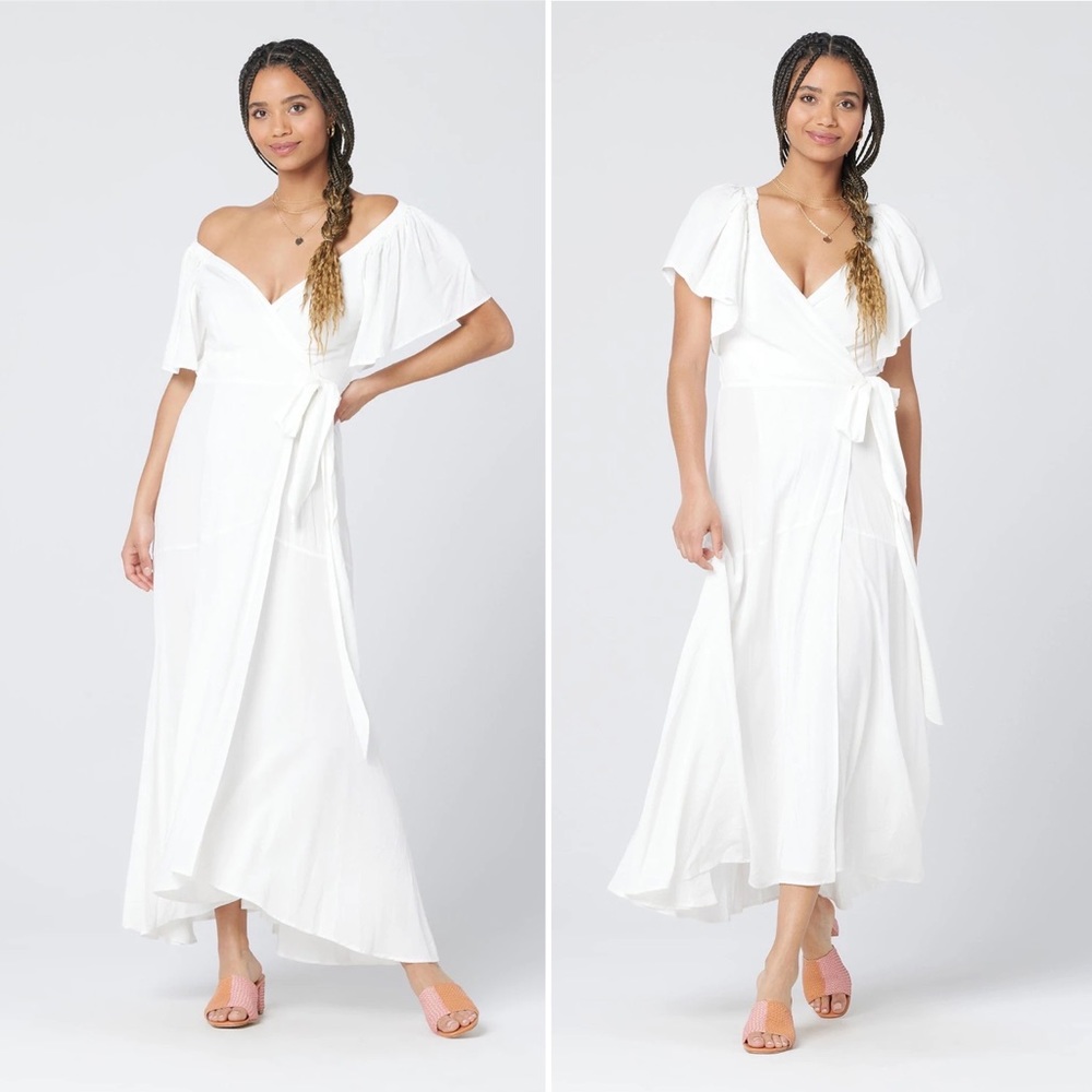 LSPACE White Maxi Cover Up Dress